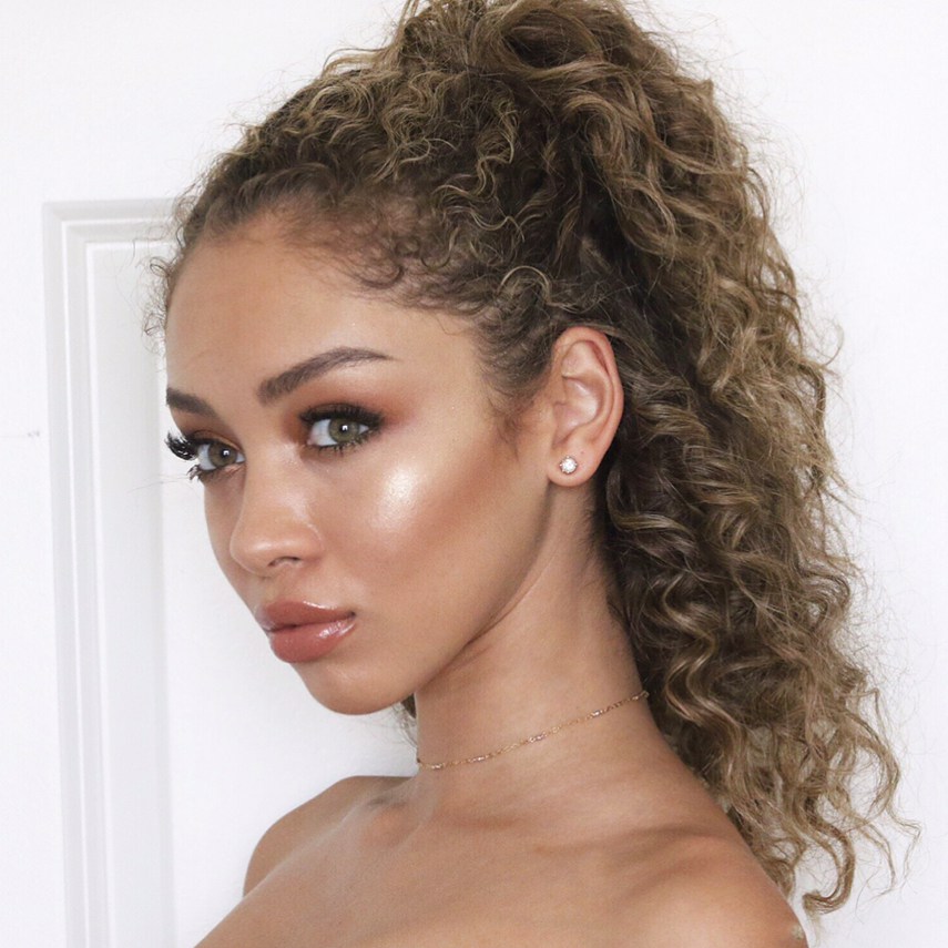 High And Curly Ponytail