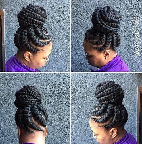 thick braids black hairstyle