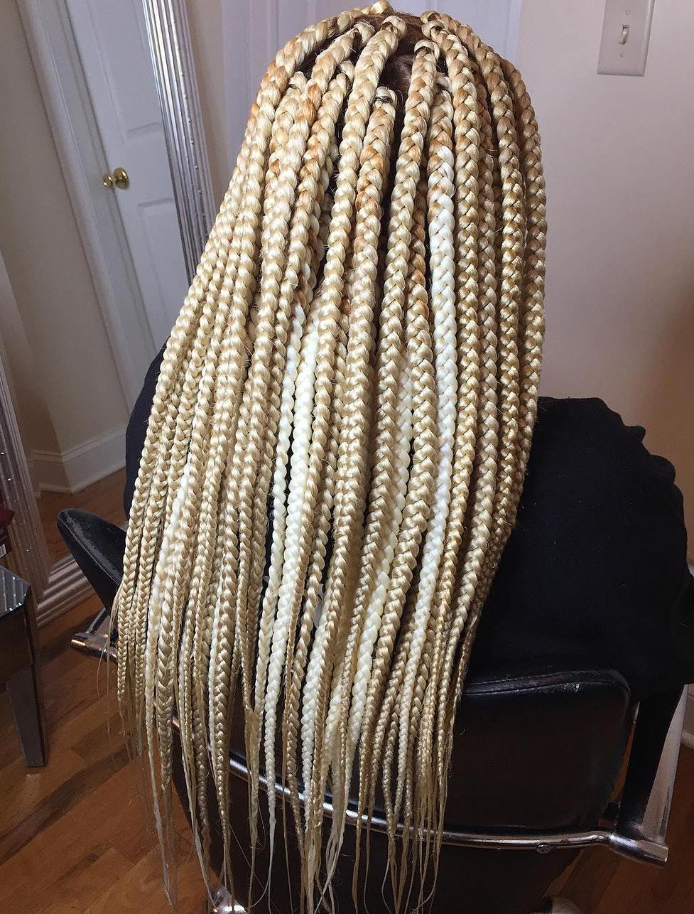 Large Blonde Box Braids