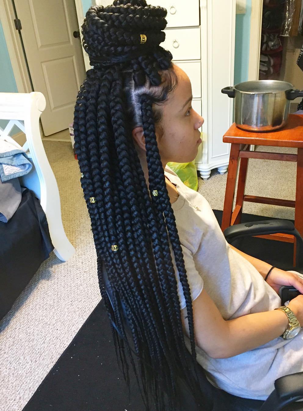 Little Girl's Long Box Braids