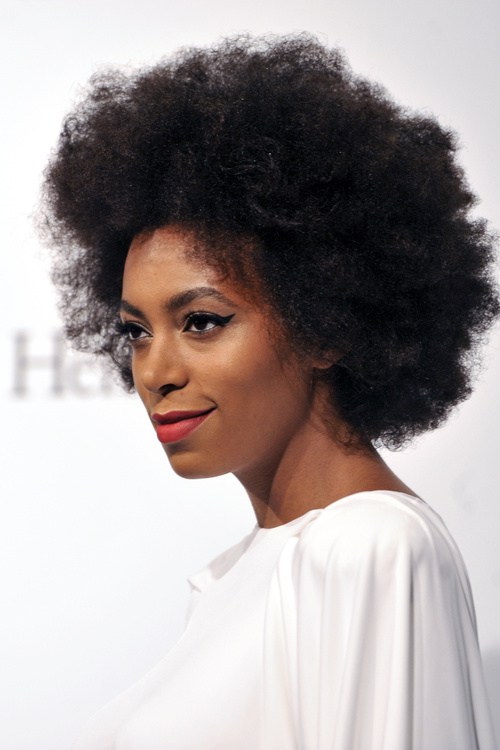 Solange Knowles natural hairstyle