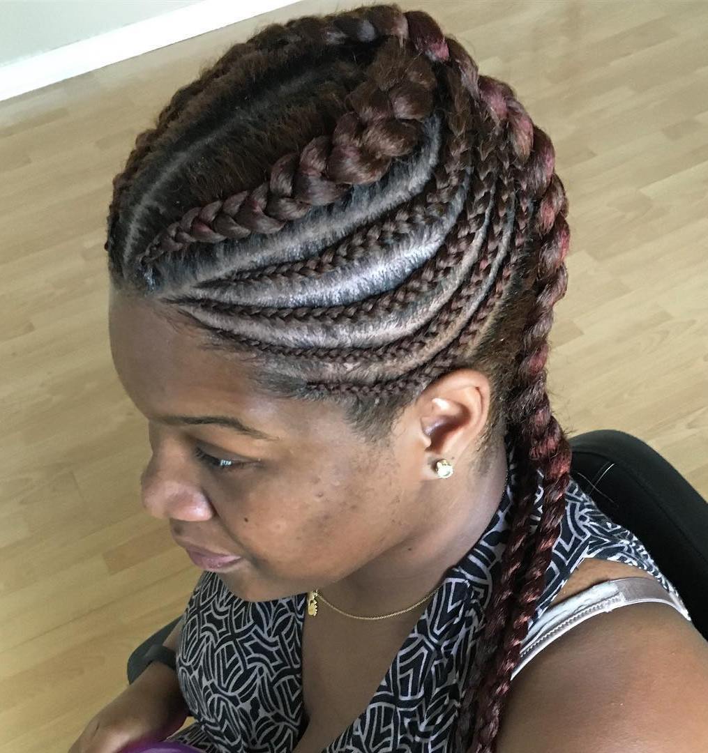 Circular And Vertical Ghana Braids