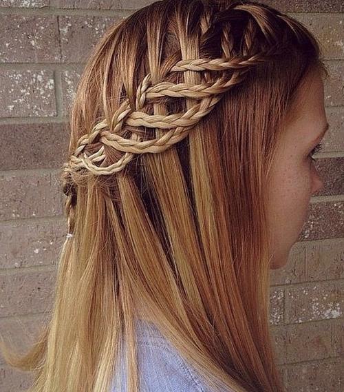 half up braided hairstyle for girls