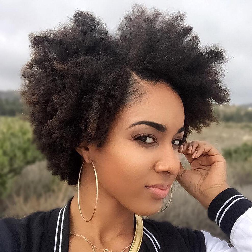 Side-Parted Hairstyle For Natural Hair