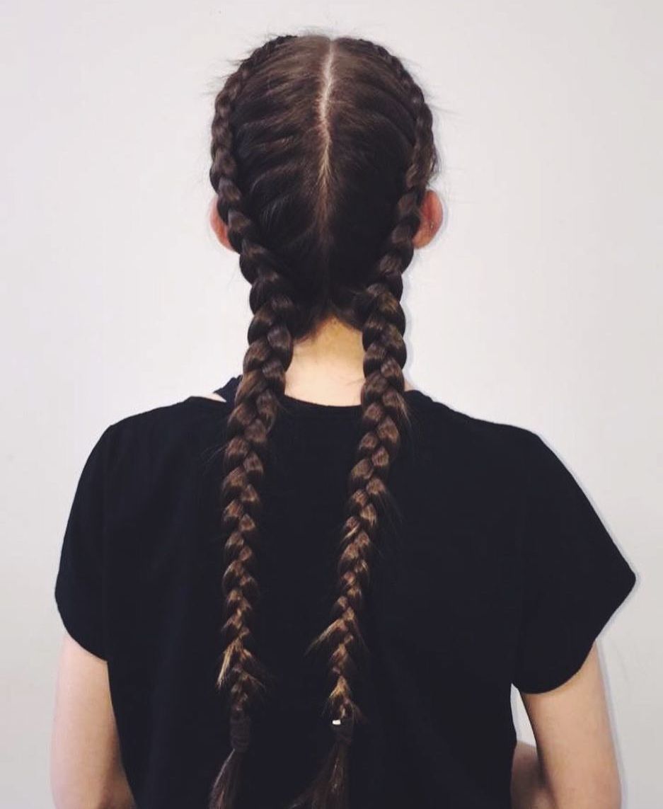 Two Long Dutch Braids