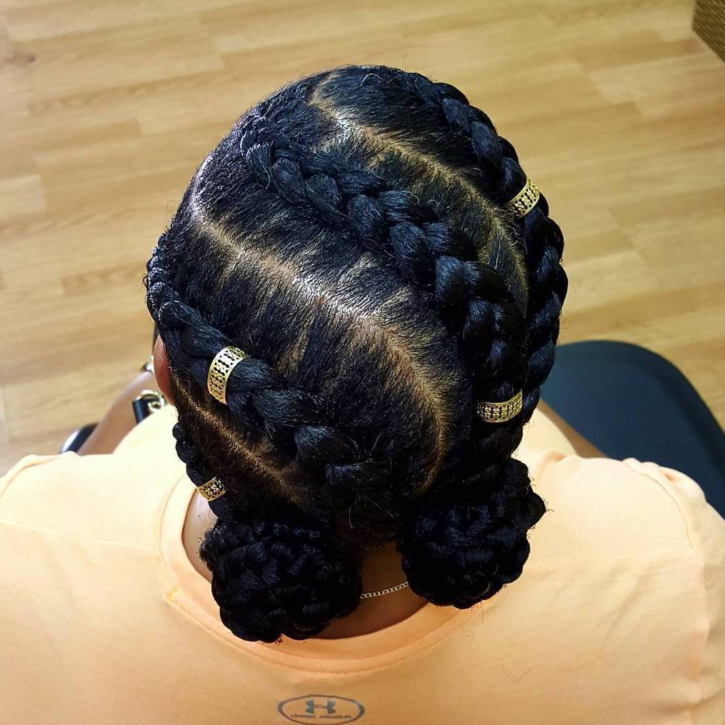 Big Diagonal Goddess Braids