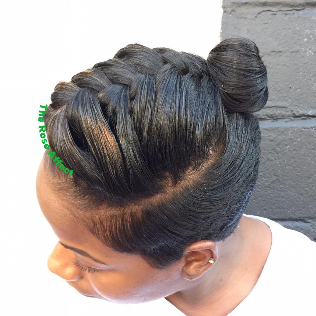 Braid And Bun For An Undercut Hairstyle