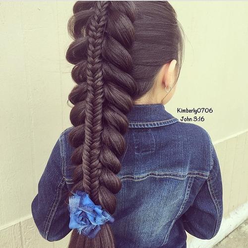 braided pony hairstyle for girls