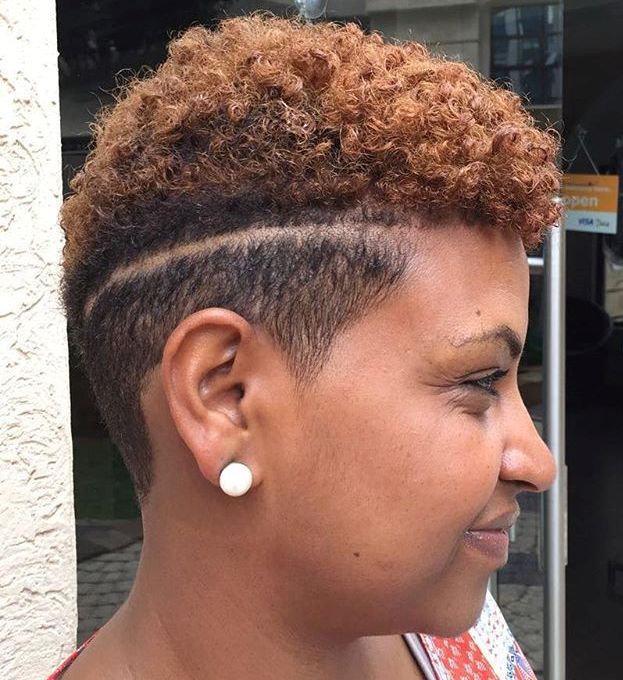 Curly Two-Tone Undercut For Women