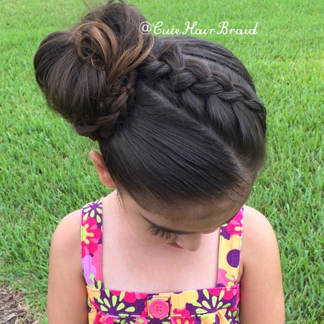 Braid Into Side Bun For Girls