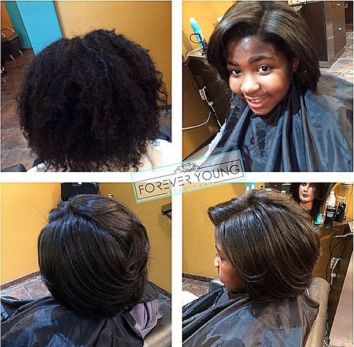 straight bob for a black girl