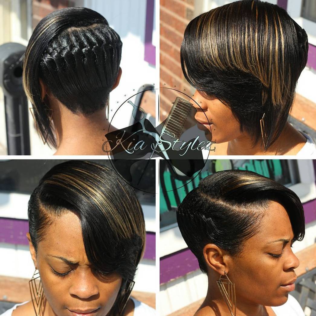 Black Asymmetrical Braided Hairstyle