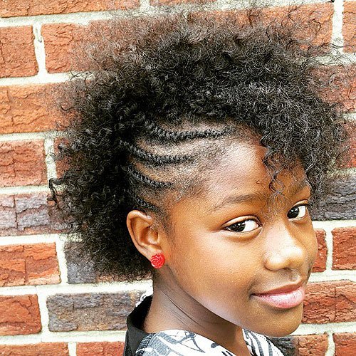 braided girly mohawk for short natural hair