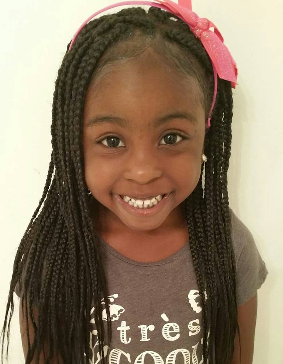 Little Girl With Long Box Braids