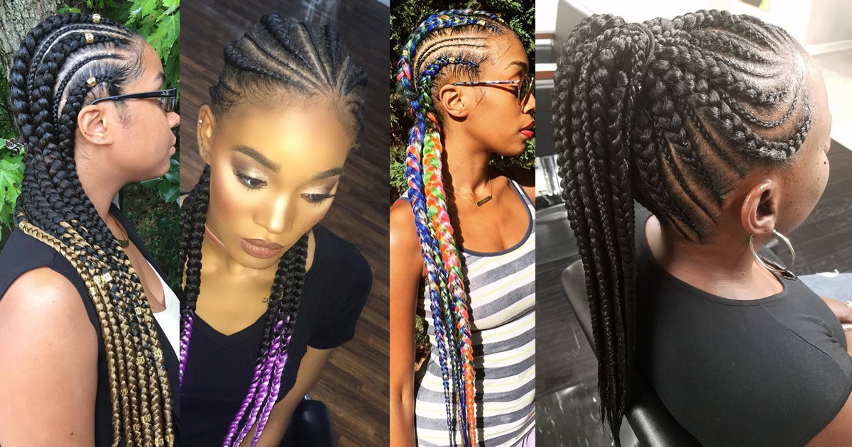 20 Fabulous Ghana Hair Braids For Tail Hairdo