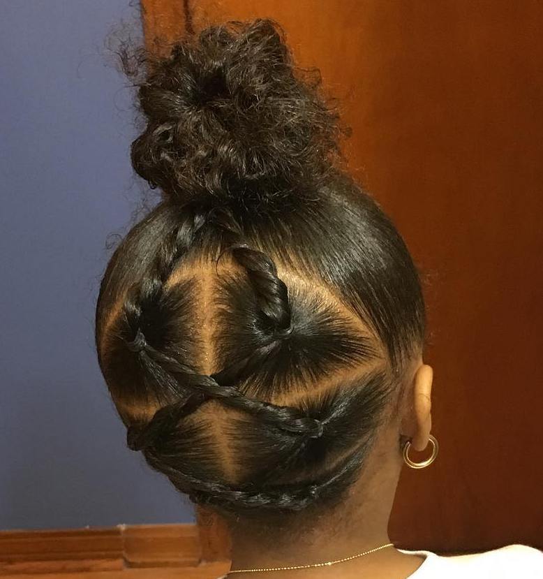 Black Toddler Bun Updo