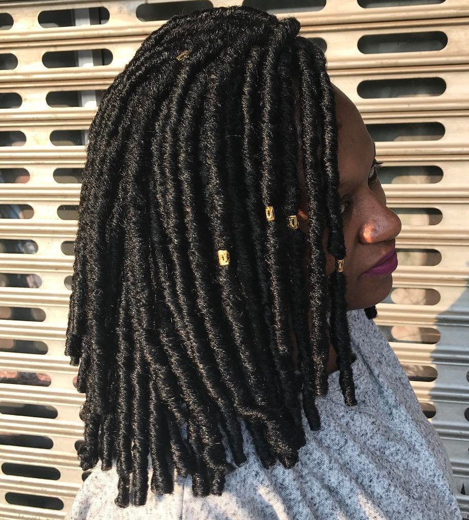 Mid Length Kinky Faux Locs