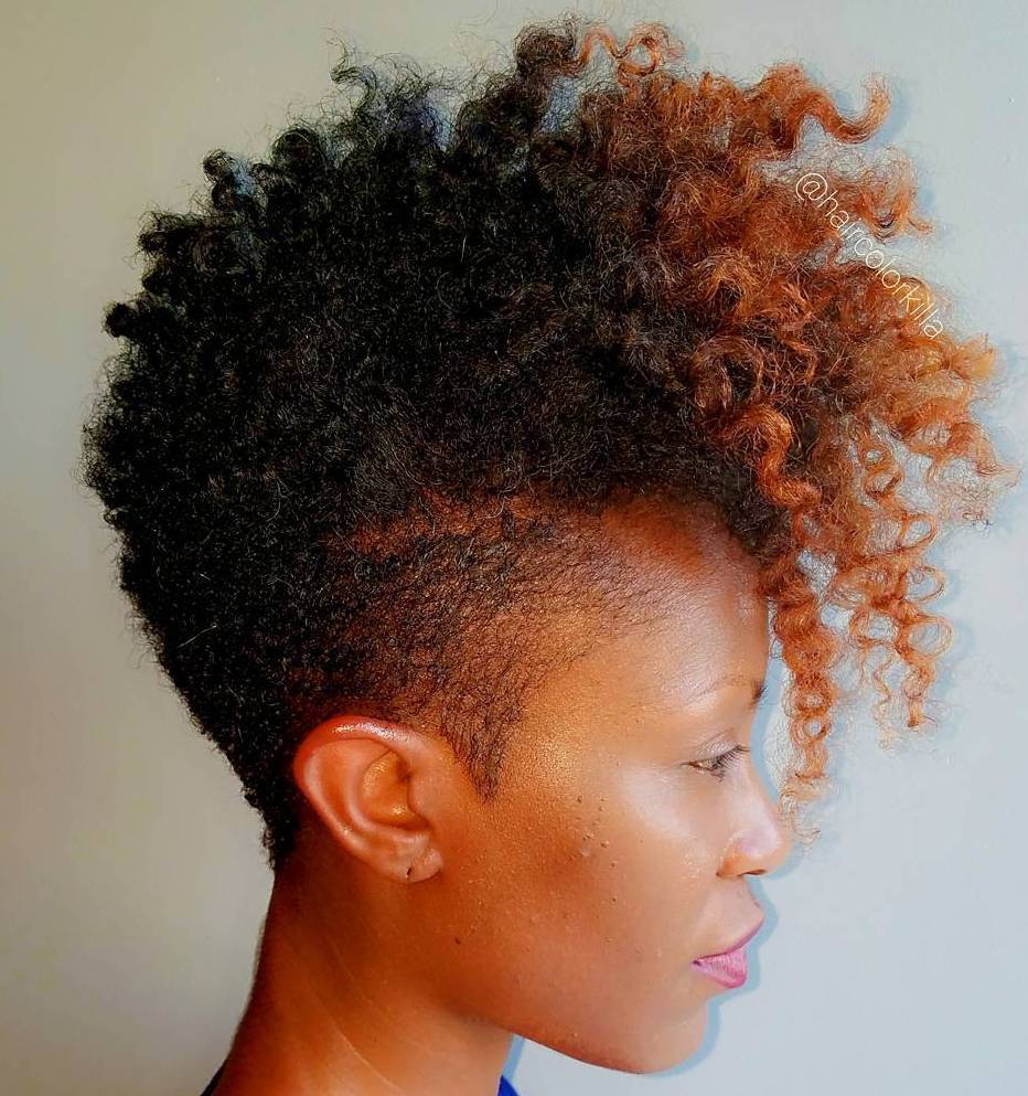Women's Tapered Mohawk For Natural Hair