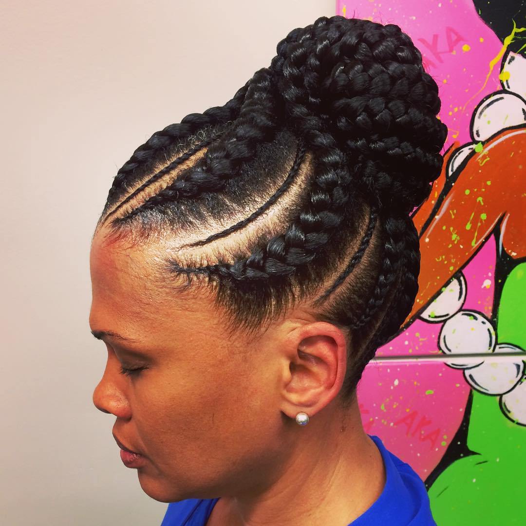 Goddess Braids With A Bun