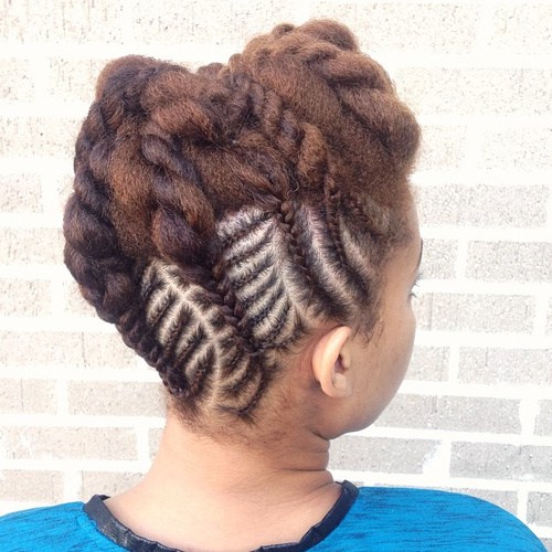 braided hairstyle with extensions