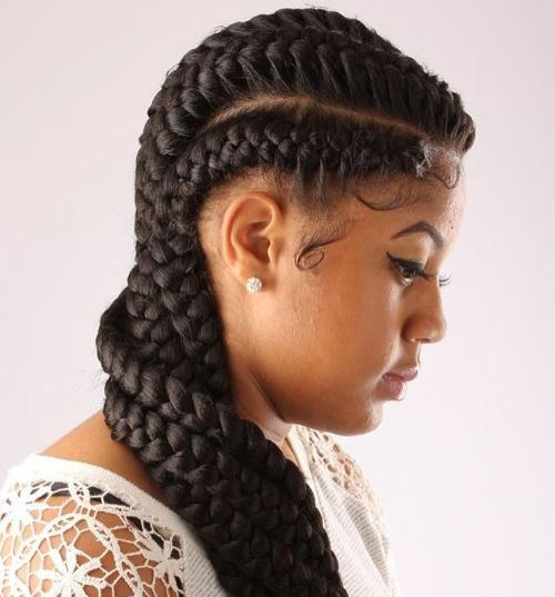 long goddess braids for black women