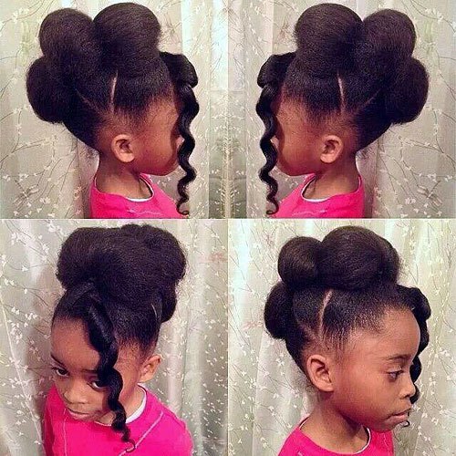 faux hawk updo for little black girls