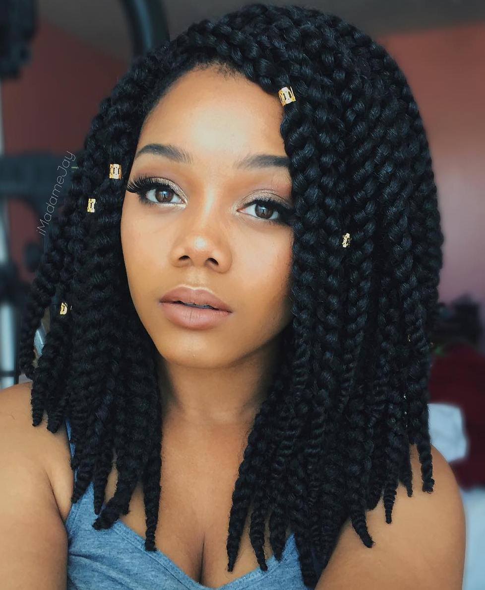 Box Braids Lob With Beads