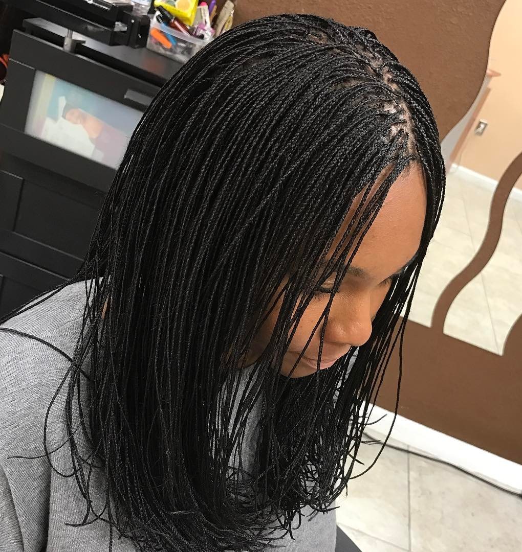 Mid-Length Lob Micro Braids