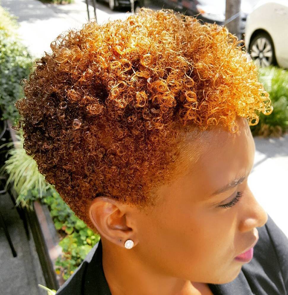 Short Golden Blonde Natural Hairstyle