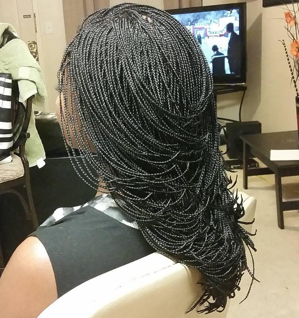 40 Ideas of Micro Braids and Invisible Braids Hairstyles