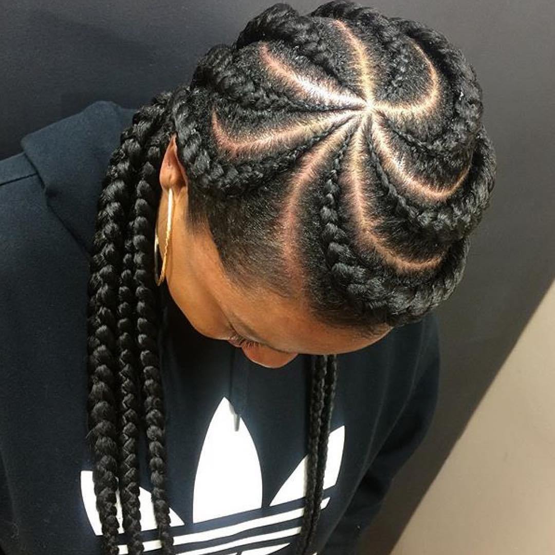 African American Circular Cornrows