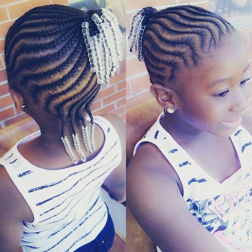 cornrows into pony hairstyle