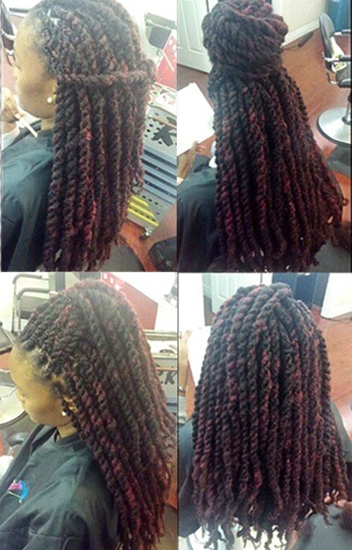 hairstyles for thick kinky twists