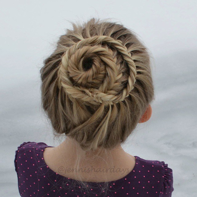 Seashell Braided Bun Updo