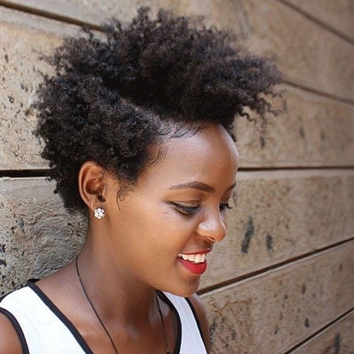 Women'S Long Top Short Sides Natural Hairstyle