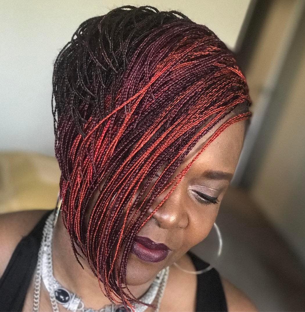 Short Stacked Bob Micro Braids