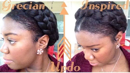 beautiful black braided updo