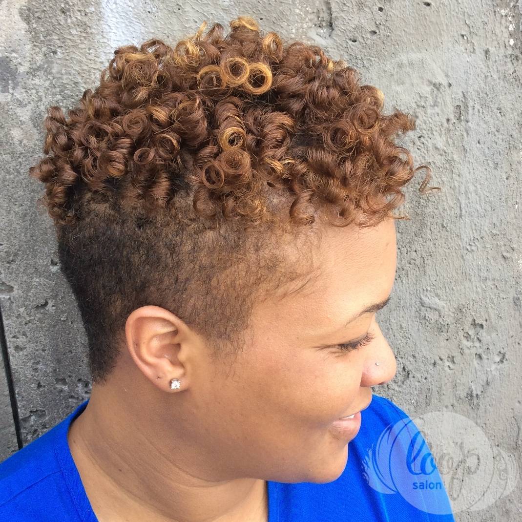 Women's Short Curly Undercut Hairstyle