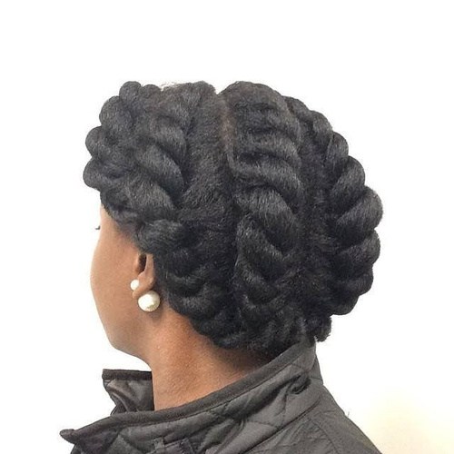 braided hairstyle with twists