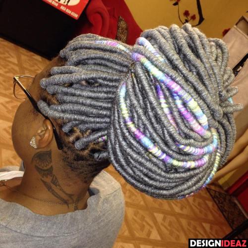 Gray Yarn Dreadlocks