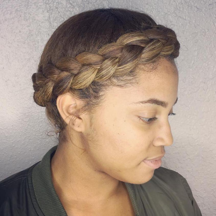 Headband Braid Updo For Natural Hair