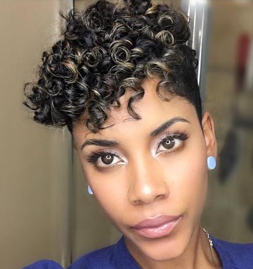 Short Hairstyle With Curly Top