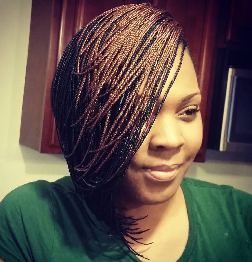 Side Swept Bob For Pixie Braids