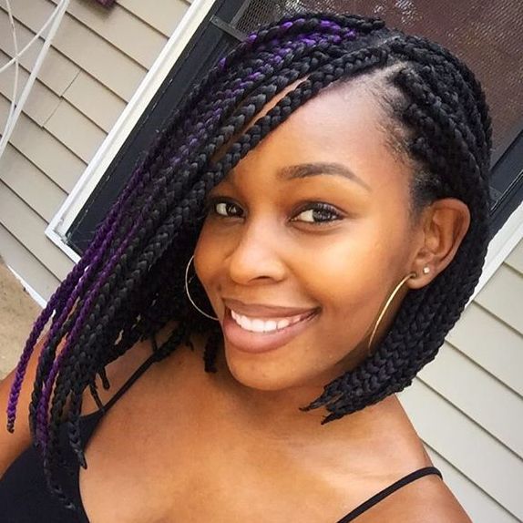 Asymmetrical Bob Braids Hairstyle