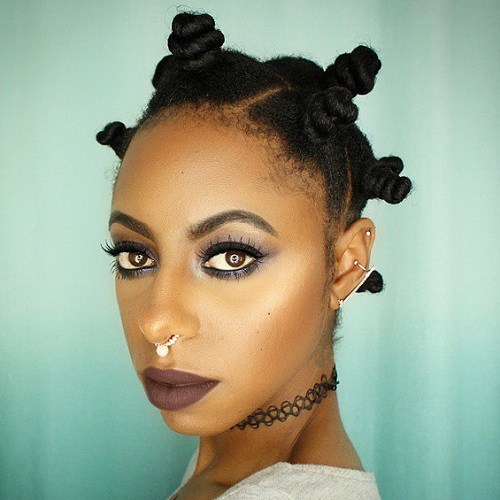 Black Bantu Knots For Medium Hair