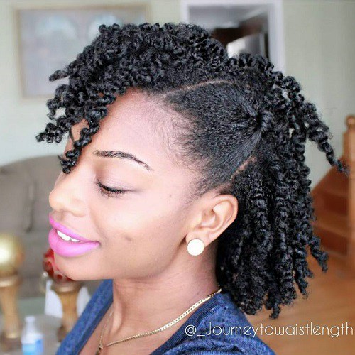Medium Twisted Natural Hairstyle