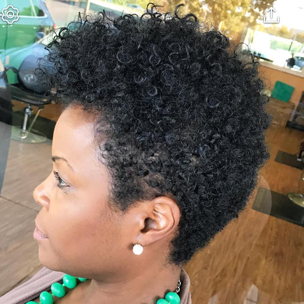 Women's Black Tapered Hairstyle