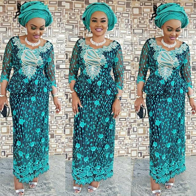Mercy Aigbe-Gentry Adorable Stylings For Aso-Ebi Dresses