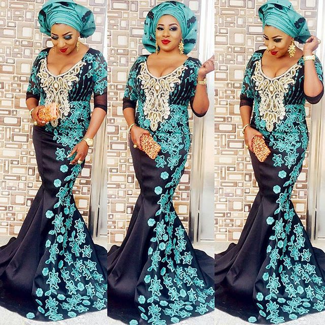 Mide Martins Rocks With Aso-Ebi Stylish Dresses