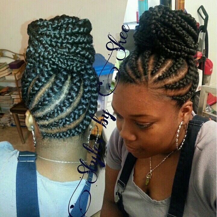 micro braids hairstyles for black women braided hairstyle for black bun braided bun for black women